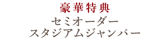 豪華特典 セミオーダースタジアムジャンパー