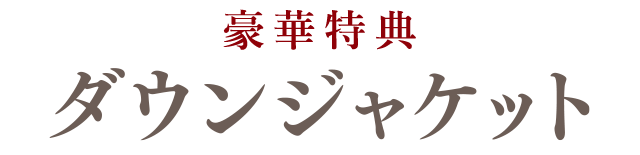 豪華特典 ダウンジャケット