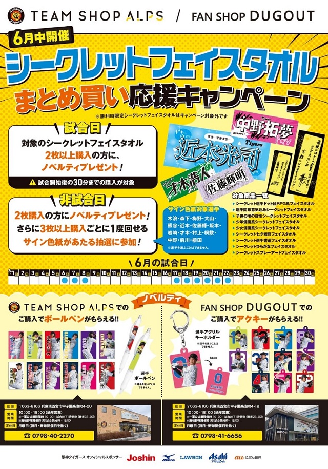 ニュース - グッズ - 【チームショップアルプス・ファンショップ
