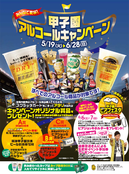 ニュース - イベント - 甲子園球場『みんなで乾杯！甲子園アルコールキャンペーン』実施中！｜阪神タイガース 公式サイト